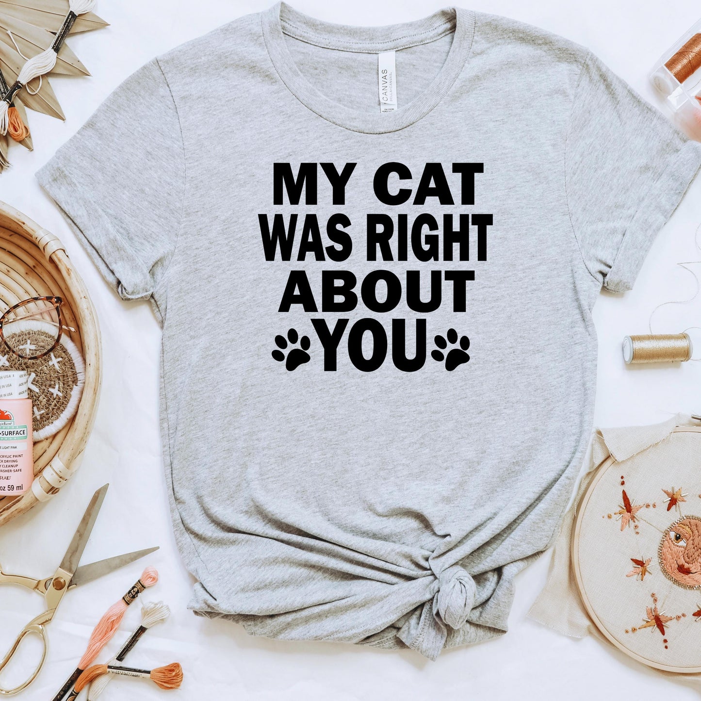 Funny Cat Shirt – Bella Canvas Tee | Cute Cat Mom Shirt Gift Ideas Joyful Moose
