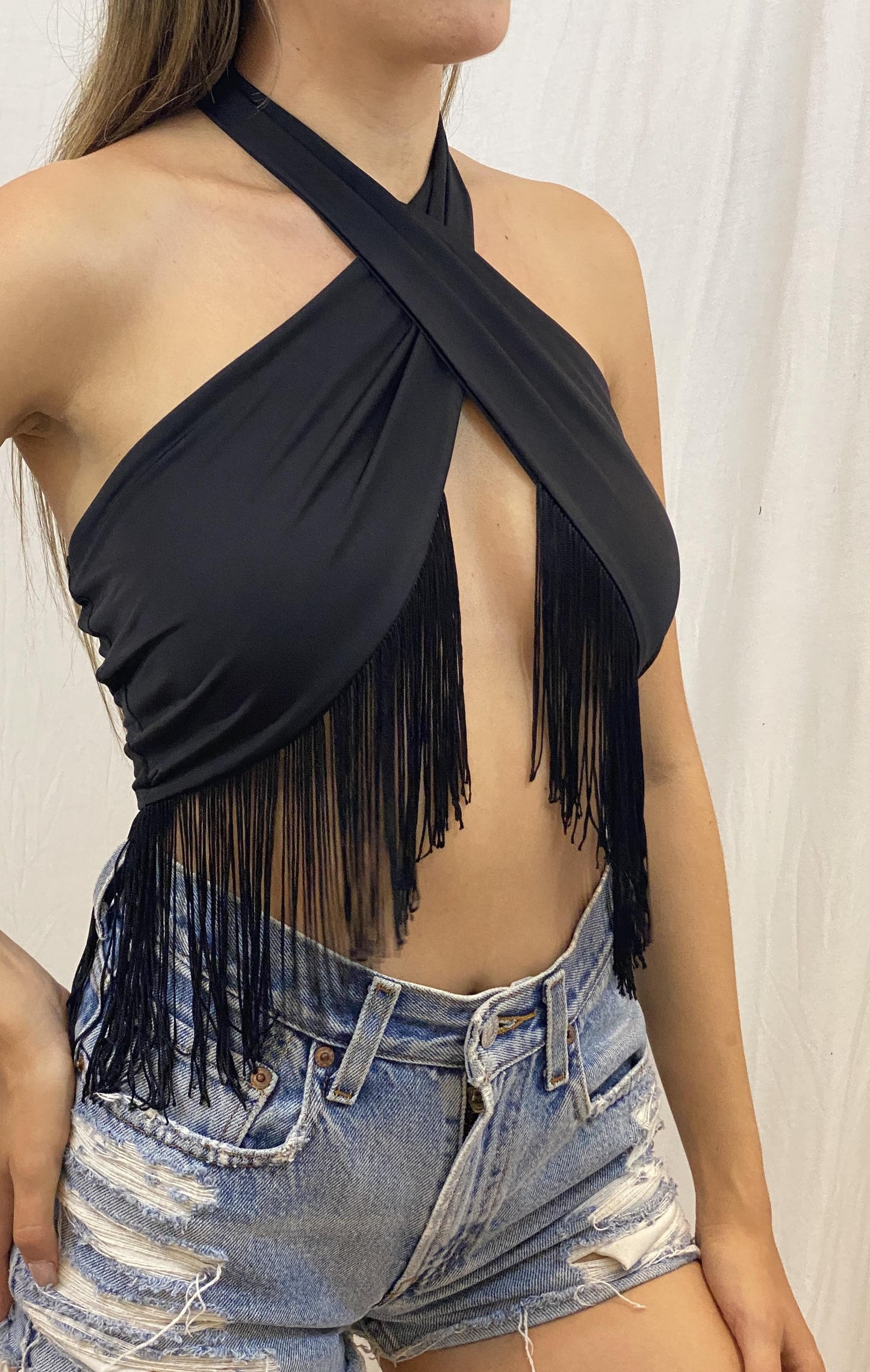Cheyenne's Fringe Halter Top Wild Cactus Boutique