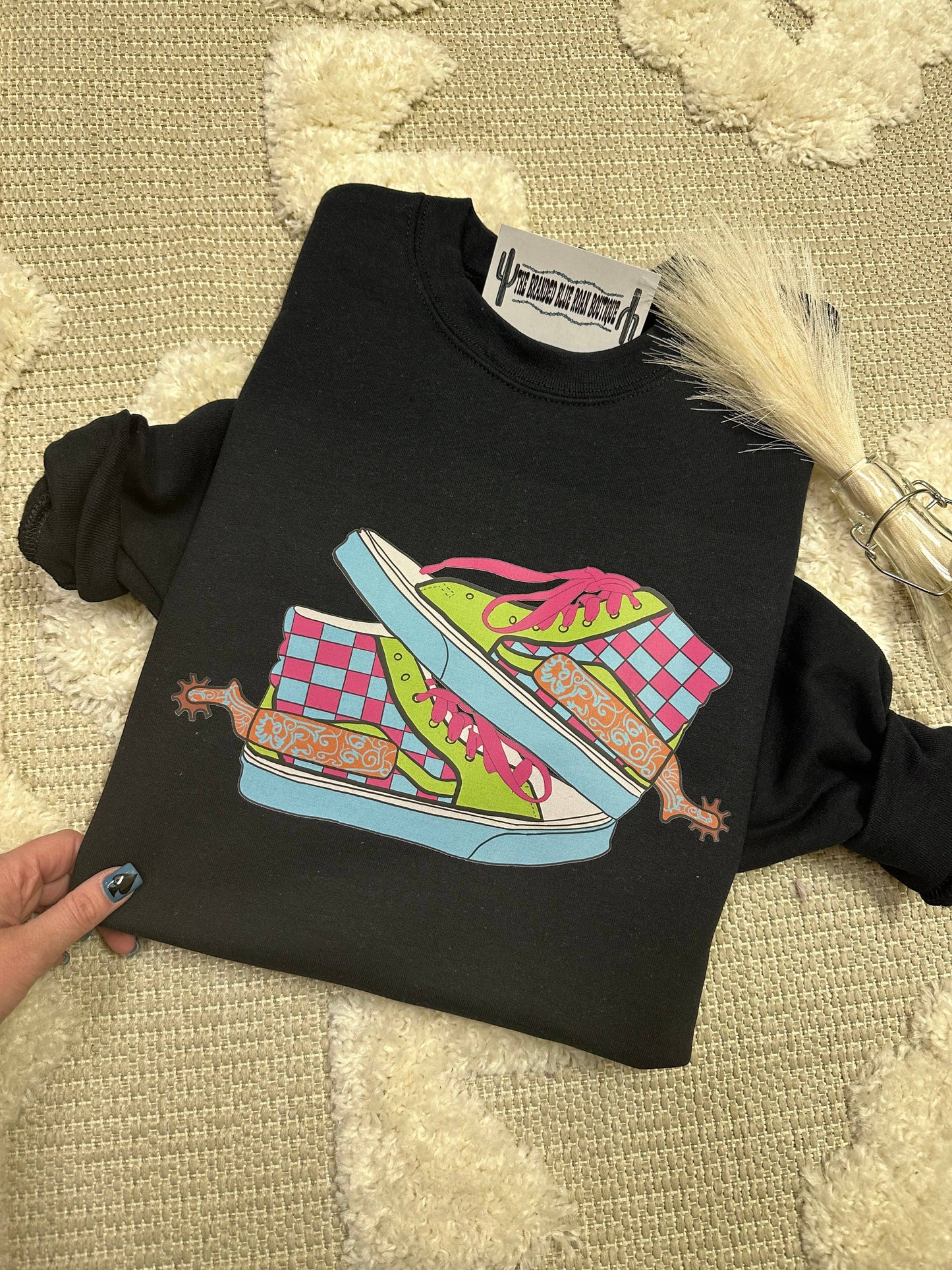 Neon off the wall Western Graphic Tee/Crew Pullover Wild Cactus Boutique