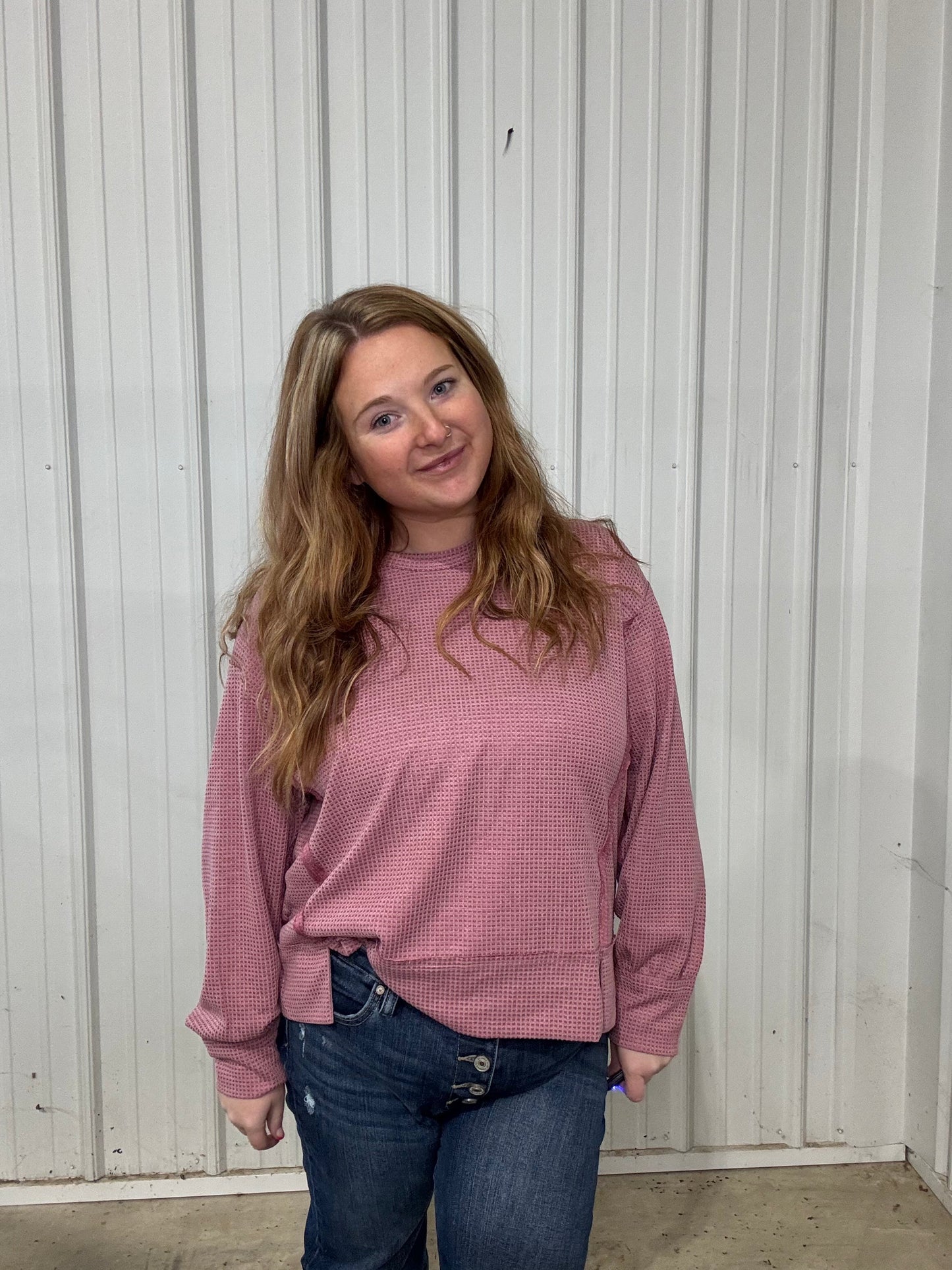 Comfortable Two Tone Thermal Thread & Co. Boutique, LLC