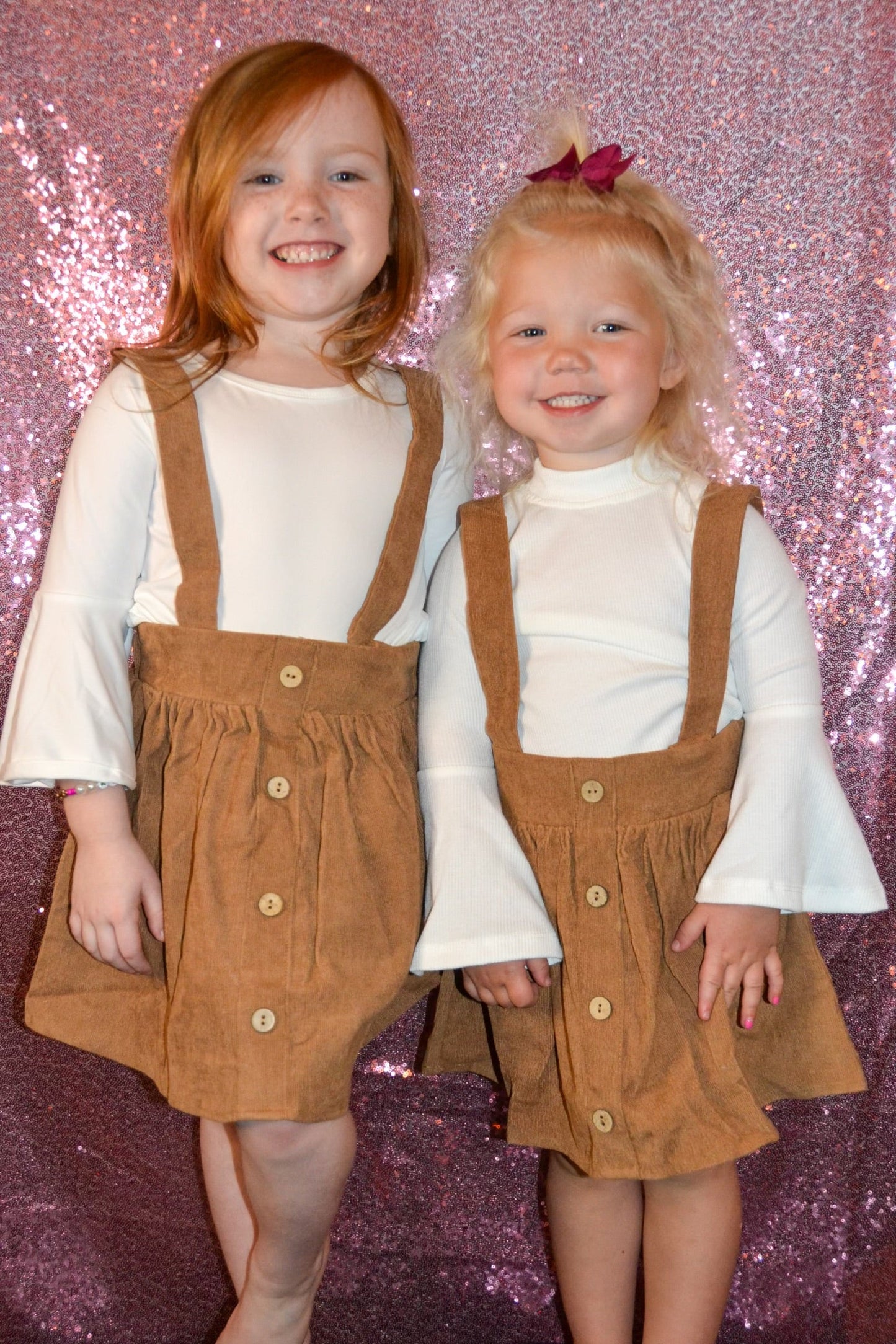 Fallon Corduroy Suspender Skirt - Praline Thread & Co. Boutique, LLC