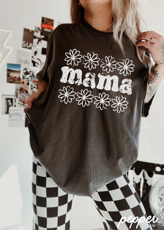 Mama Daisy Floral Tee *12 Colors (S-3X) Chloe Vs Tank The Boutique