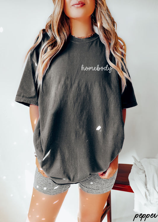 Homebody Cursive Tee *10 Colors (S-3X) Chloe Vs Tank The Boutique