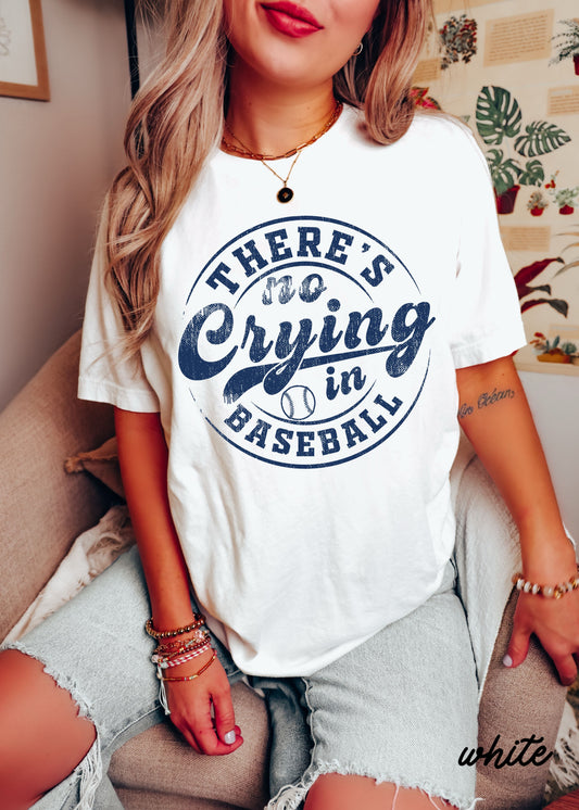 No Crying in Baseball Tee *11 Colors (S-3X) Chloe Vs Tank The Boutique