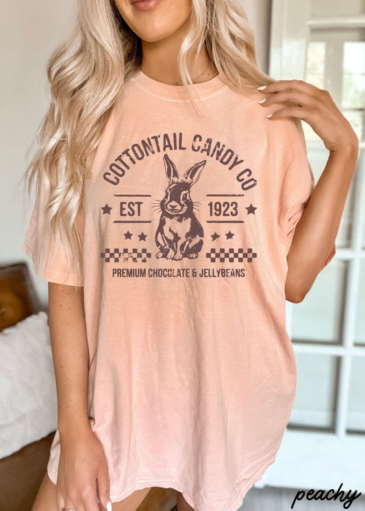 Cottontail Candy Co Comfort Colors Tee *14 Colors (S-3X) Chloe Vs Tank The Boutique