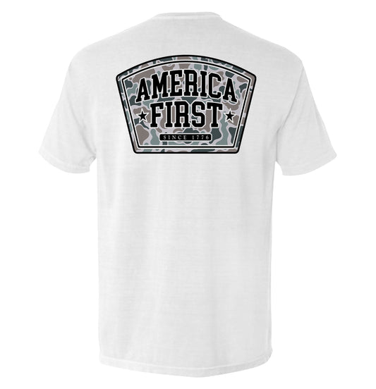 America First Duck Camo Shield Republic