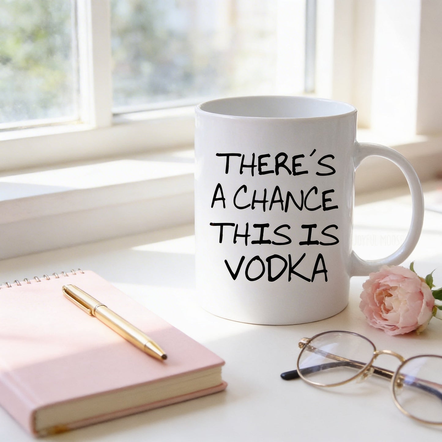 Funny Coffee Mug - Funny Vodka Gift - Funny Saying Coffee Mug Joyful Moose