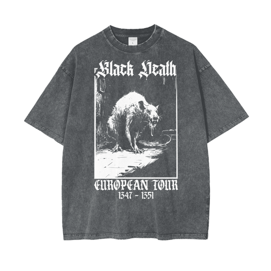 Black Death European Tour Plague Rat Tee Goth Cloth Co.
