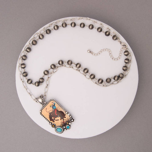 Multistrand Crystal Embellished Tooled Leather Necklace Wild Cactus Boutique