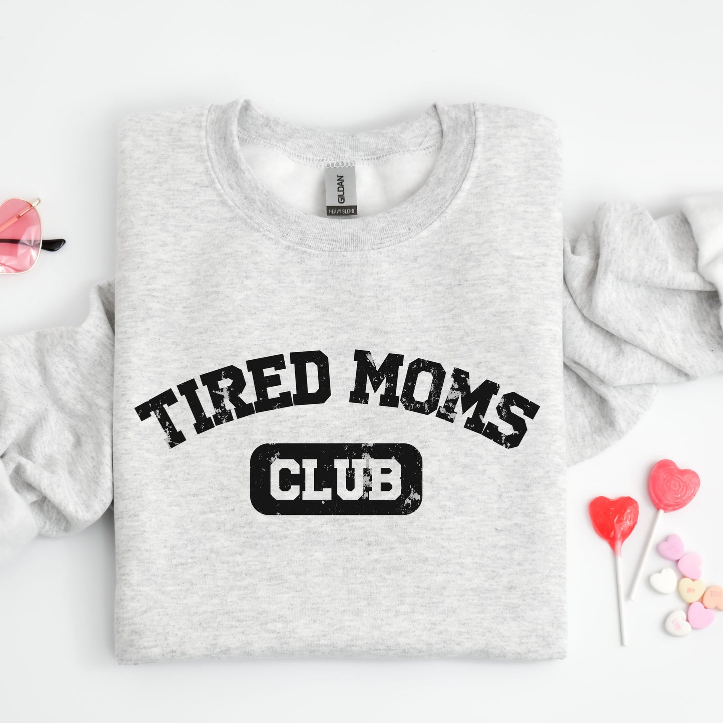 PRE-ORDER: Tired Moms Club ASH Grey (S-3X) Chloe Vs Tank The Boutique
