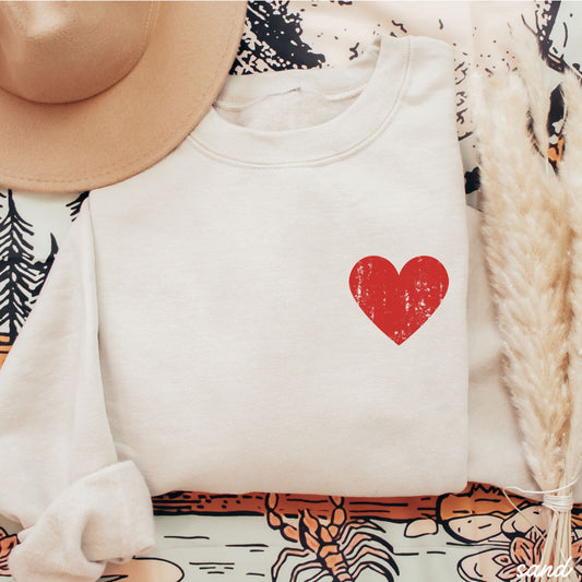 Pocket Heart Sweatshirt *6 Colors (S-3X) Chloe Vs Tank The Boutique