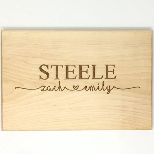 Wedding Gifts for Couples, Personalized Wood Cutting Board Walnut Maple, Custom Bridal Shower Gift, unique wedding gift, Custom wedding gift Joyful Moose