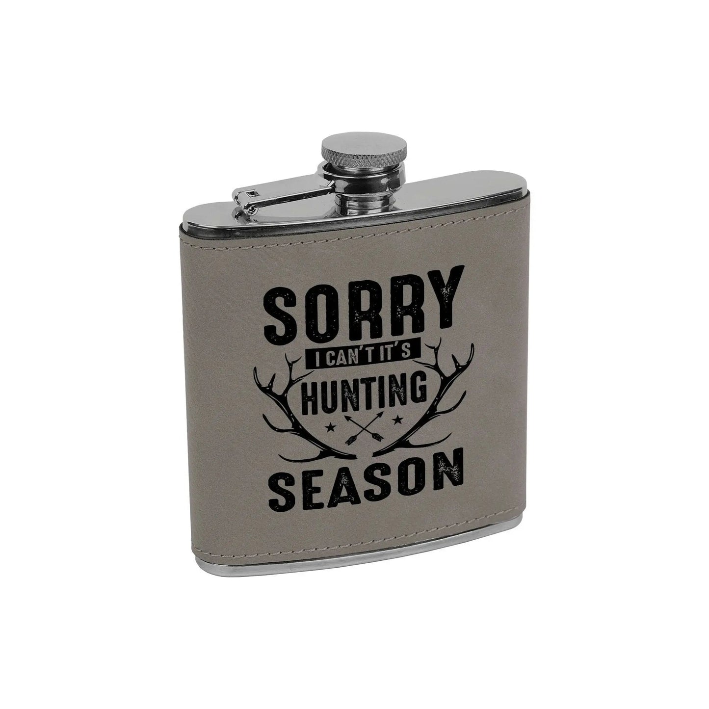 flask for men, hunting gifts, leather flask, funny hunting gift Joyful Moose