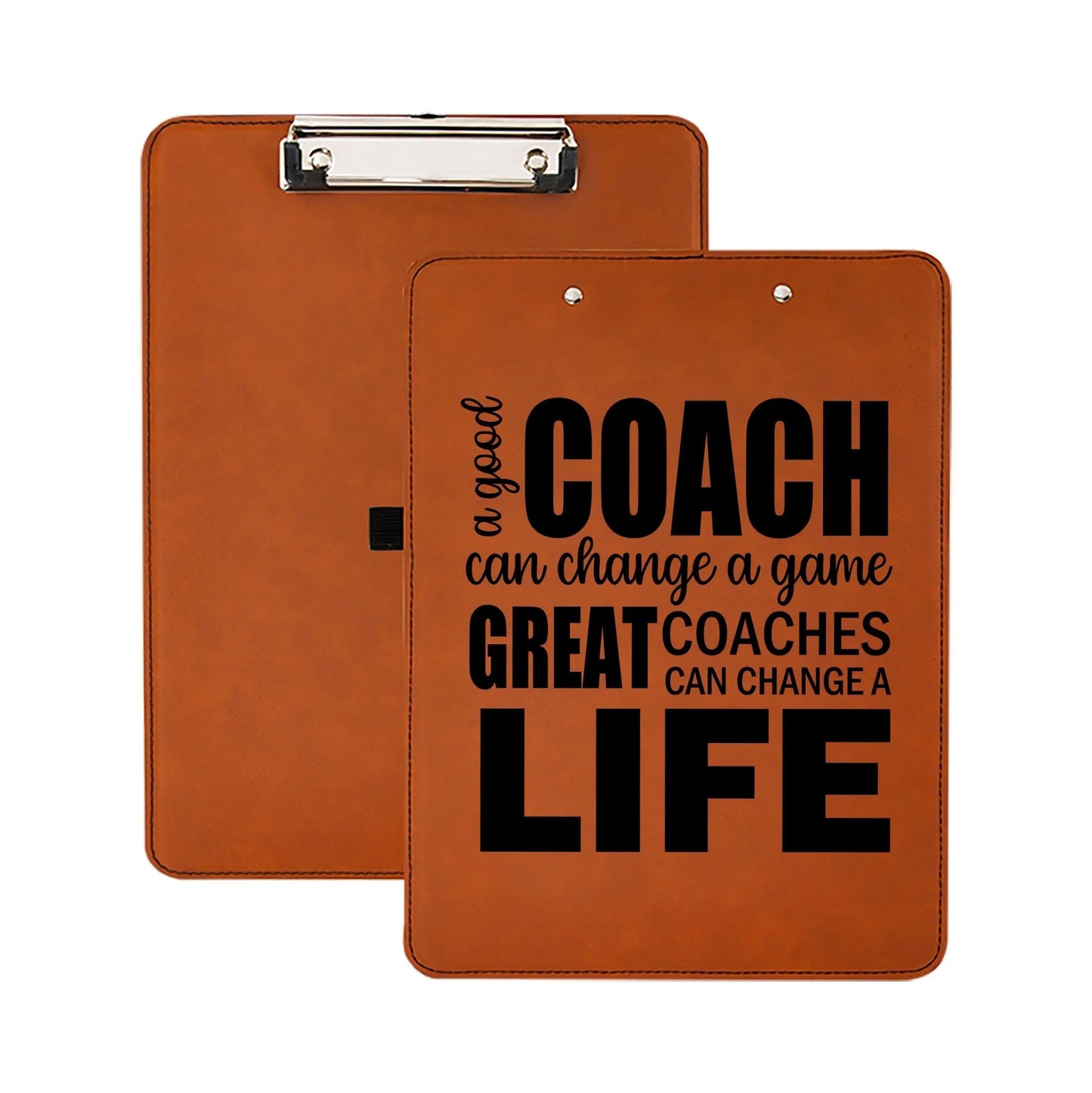 Custom Coach Clipboard - Leather Sports Clipboard | Personalized Coach Gift Joyful Moose