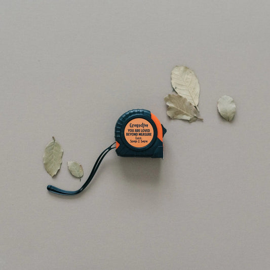 Personalized Tape Measure for Grandpa, Christmas Gift for Grandfather, Custom Birthday Gift for Papa from Grandkids Joyful Moose
