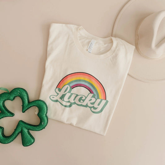 Lucky Rainbow Shirt, lucky shirt, st patricks day tee, shamrock shirt, st patricks day tshirt, irish lucky shirt Joyful Moose