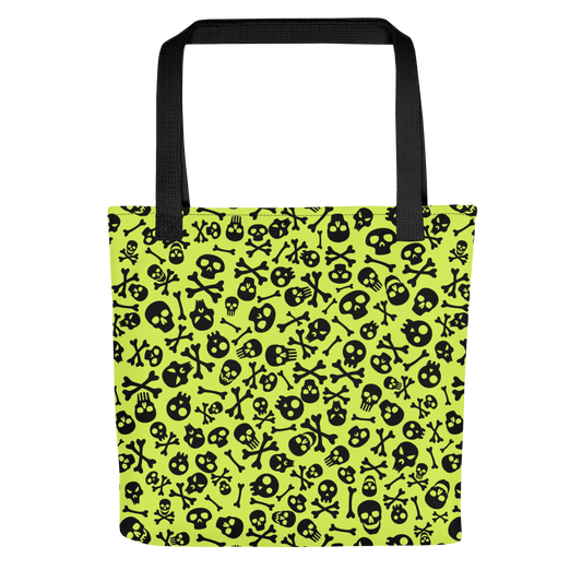 Lime Bones Tote bag Goth Cloth Co.