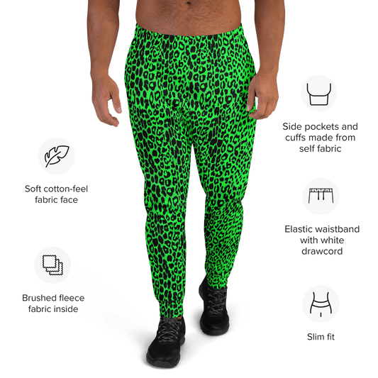 Lime Leopard Unisex Joggers Goth Cloth Co.