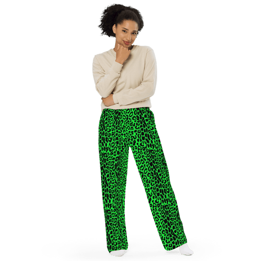 Lime Leopard Unisex Lounge Pants Goth Cloth Co.