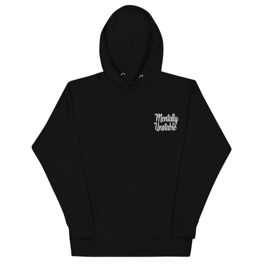 Mentally Unstable Embroidered Hoodie Goth Cloth Co.