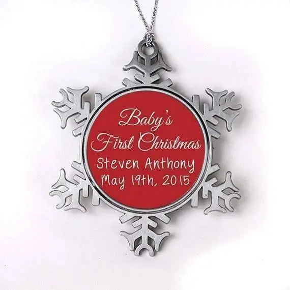 Personalized Baby's 1st Christmas Ornament - New Baby Gift Joyful Moose