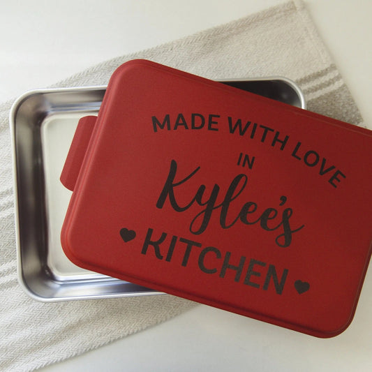 Personalized Cake Pan, Baking Gift for Mom, Gift for Grandma, Kitchen Gift for her, Gift for Baker Joyful Moose