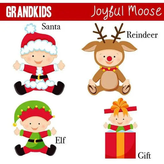 Personalized Grandkids Christmas Ornament - Custom Christmas Ornament for Grandparents Joyful Moose