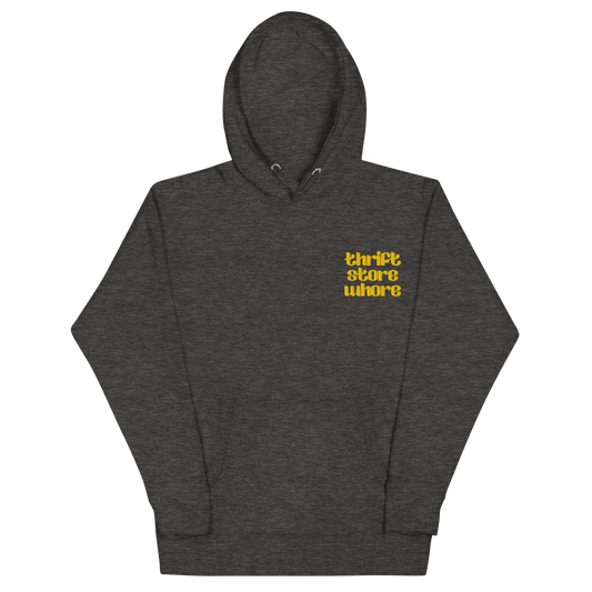 Thrift Store Whore Embroidered Hoodie Goth Cloth Co.