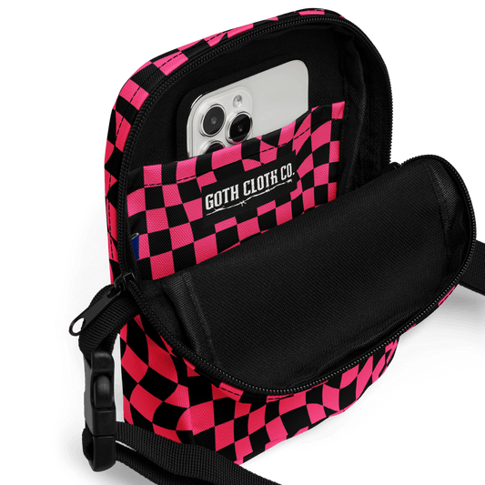 Twisted Tiles Checkerboard Crossbody Bag Goth Cloth Co.