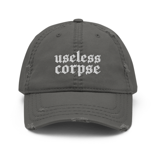 Useless Corpse Gothic Distressed Dad Cap Goth Cloth Co.