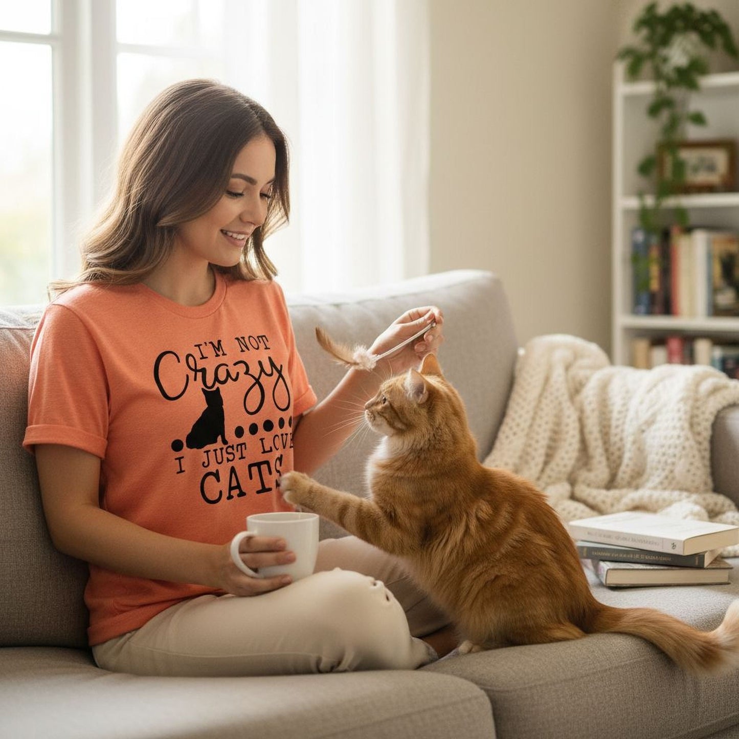 Funny Cat Shirt - Cute Cat Graphic Tee | Soft Cotton Bella Canvas T-Shirt Joyful Moose