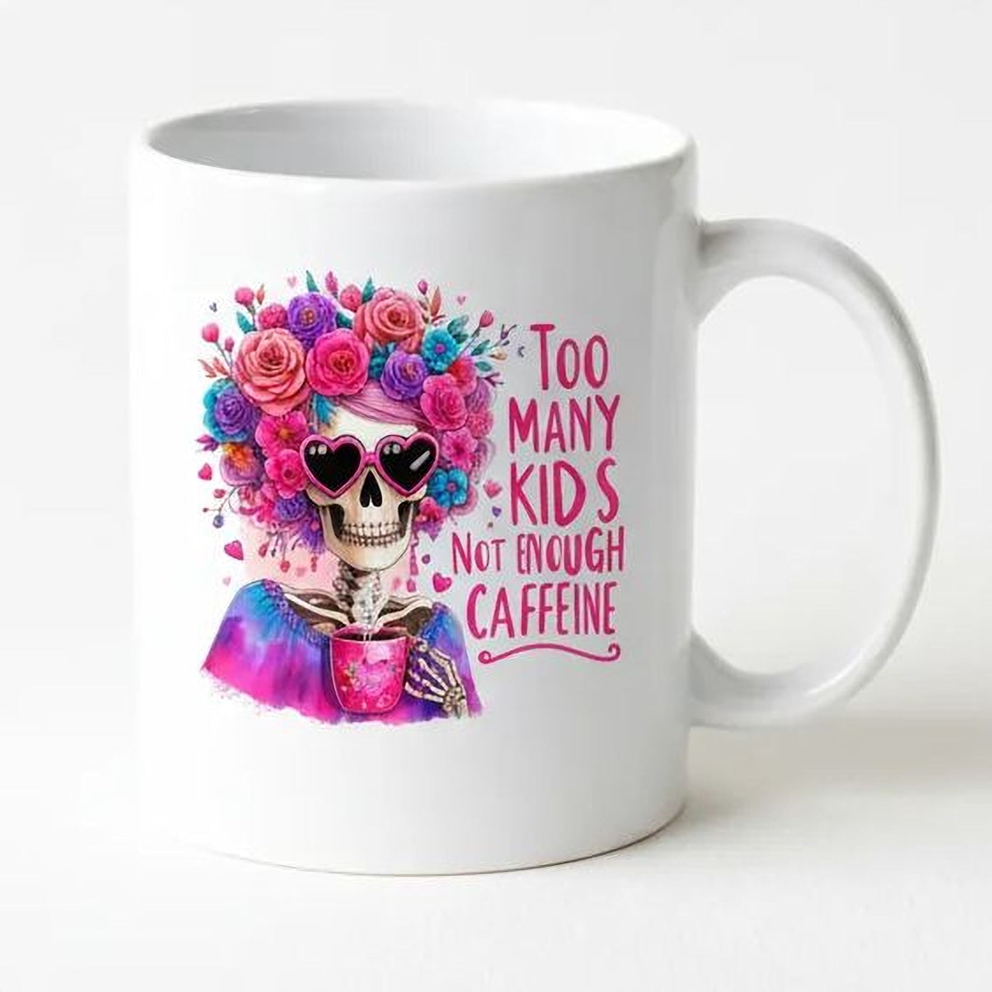 Funny Coffee Mug – Colorful Ceramic Tea Cup with Vibrant Floral Crown Design Joyful Moose