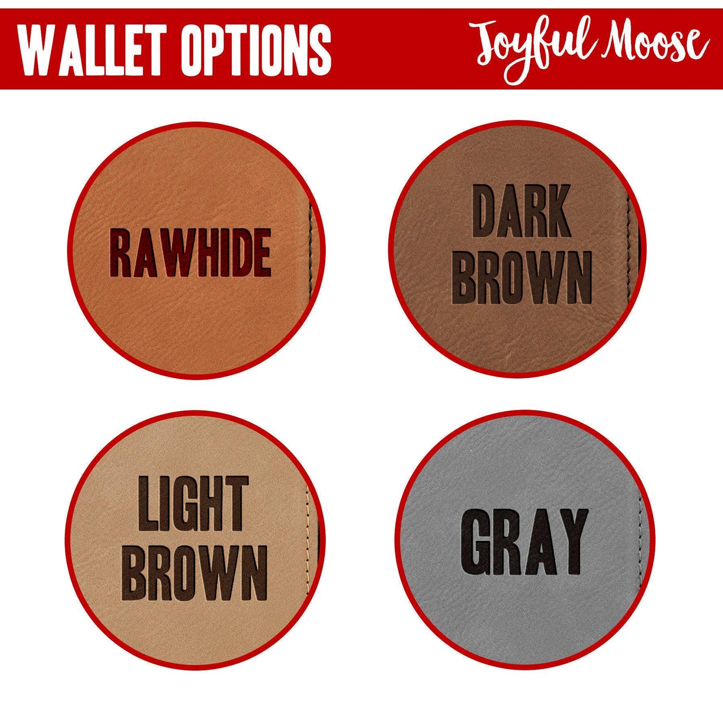 Engraved Wallet For Dad – Brown Leather Slim Bifold Wallet With Card Slots Joyful Moose
