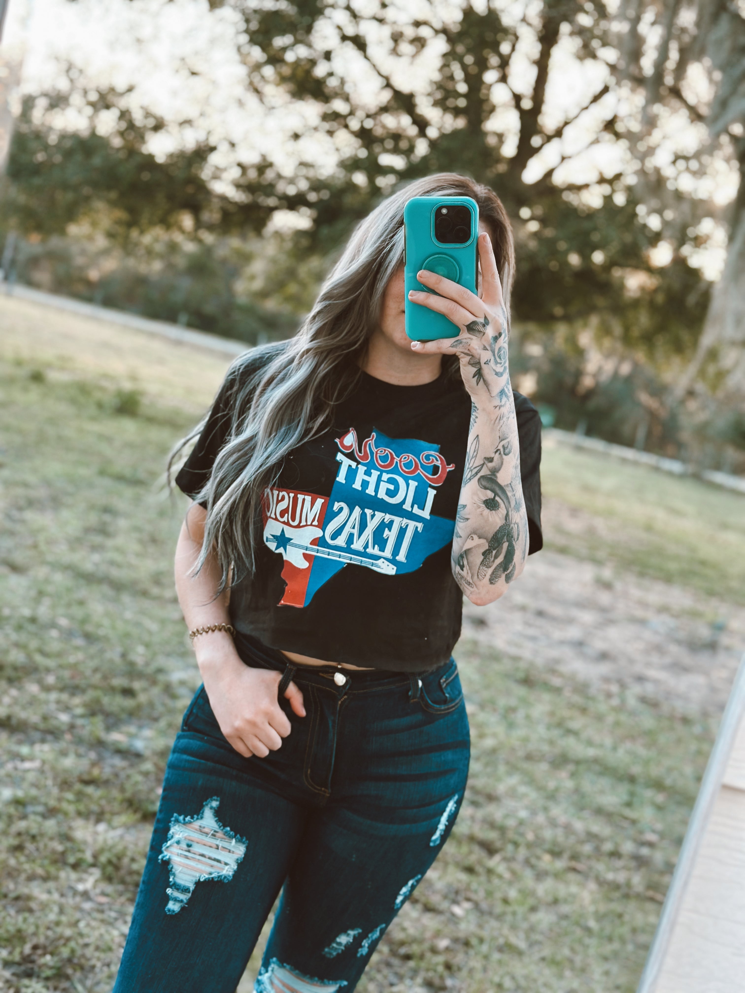 Texas Crop Top Wild Cactus Boutique