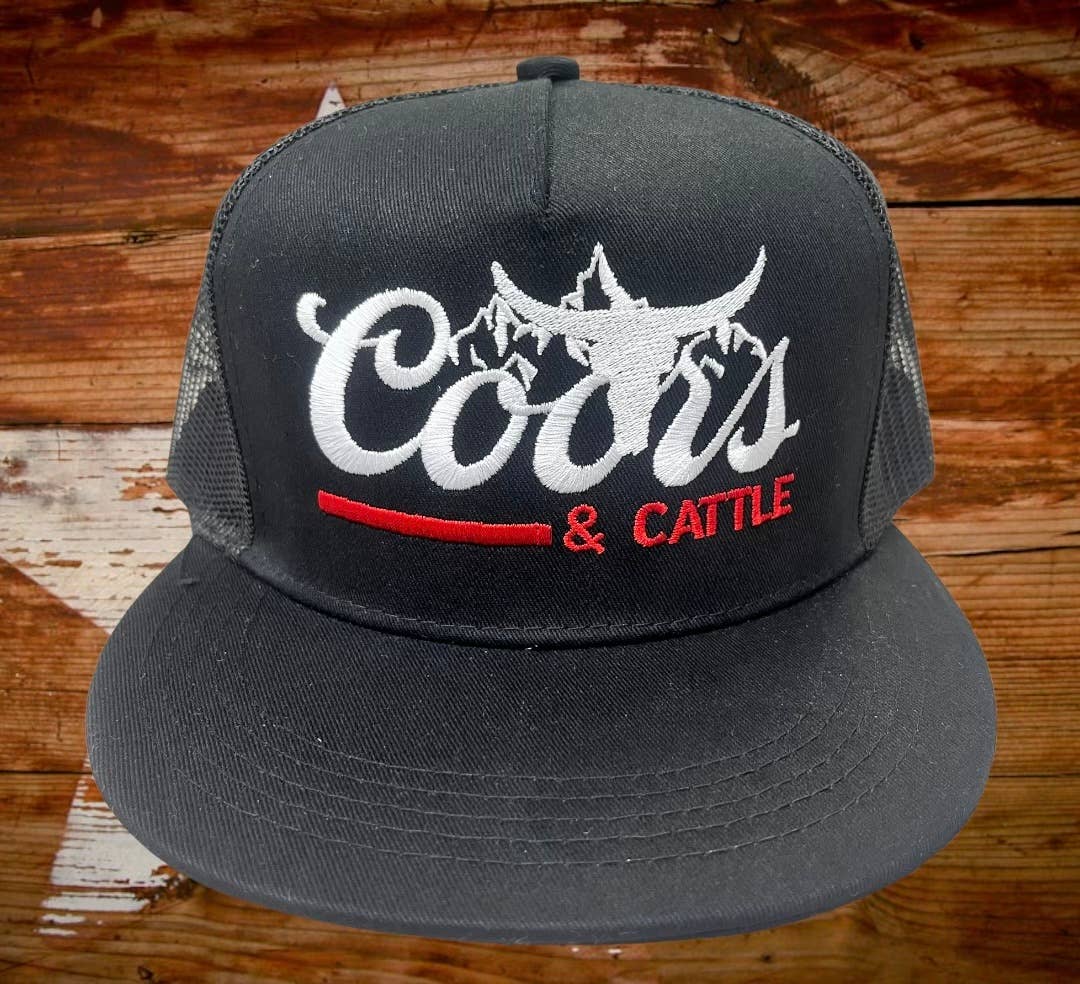 Coors and Cattle Embroidered Trucker Hat Wild Cactus Boutique