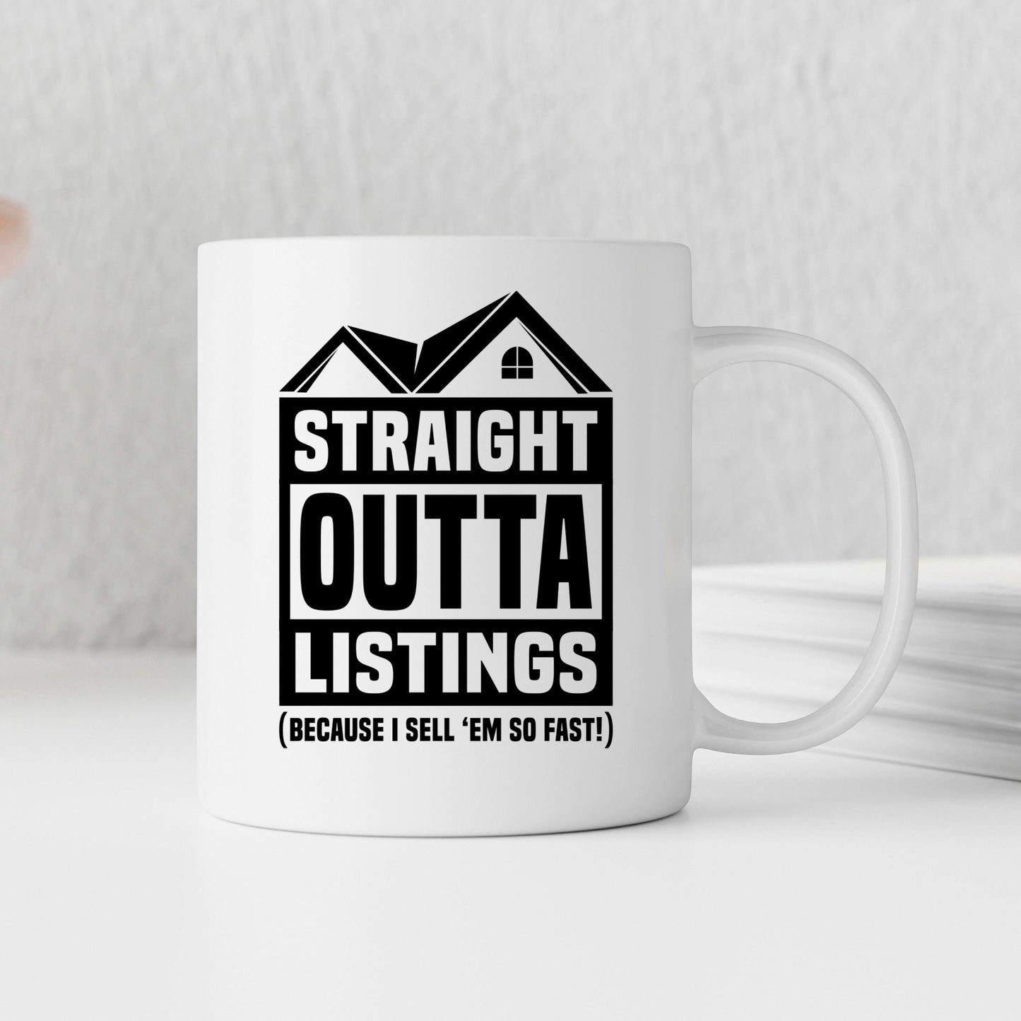 Real Estate Mug – Funny Realtor Gift | Ceramic Coffee Cup for Agents Joyful Moose