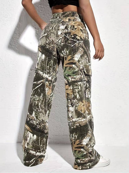 Camouflage Mid Rise Pants Wild Cactus Boutique