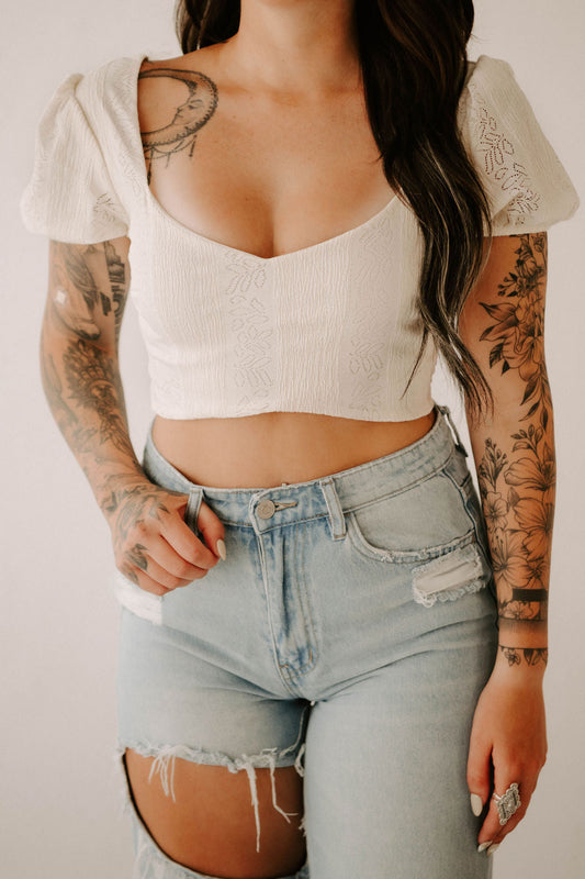 Katy's Smocked Crop Top Wild Cactus Boutique