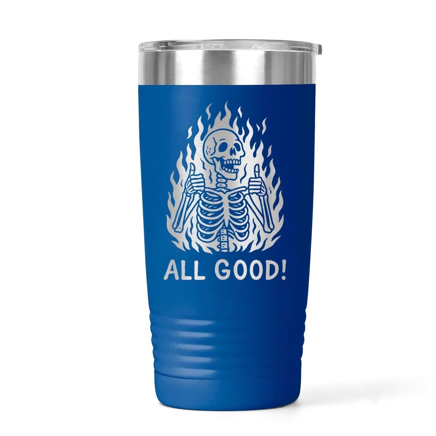 Insulated Travel Mug – Double Wall Tumbler with Funny Skeleton Gift, Spill Proof Joyful Moose