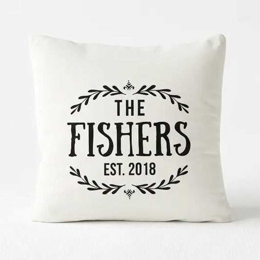 Personalized Throw Pillow Custom Anniversary Wedding Bridal Shower Gift Joyful Moose