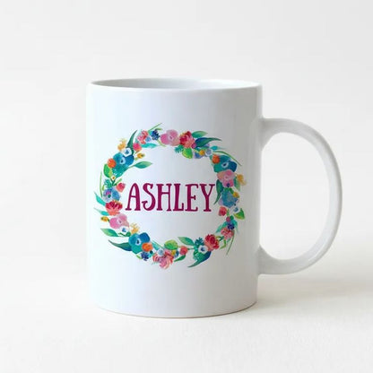 Floral Watercolor Mug - Personalized Gift for Bridesmaids Joyful Moose