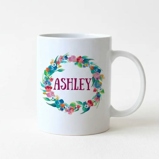 Floral Watercolor Mug - Personalized Gift for Bridesmaids Joyful Moose