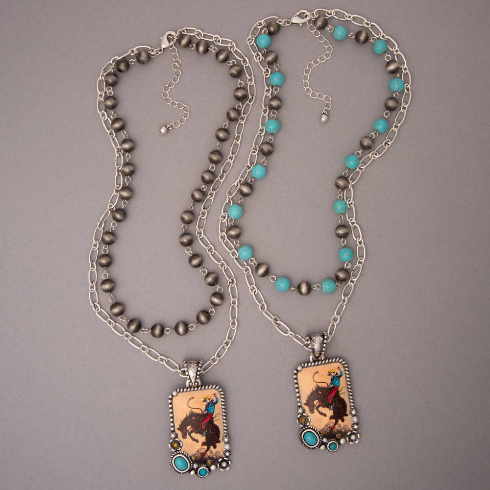 Multistrand Crystal Embellished Tooled Leather Necklace Wild Cactus Boutique