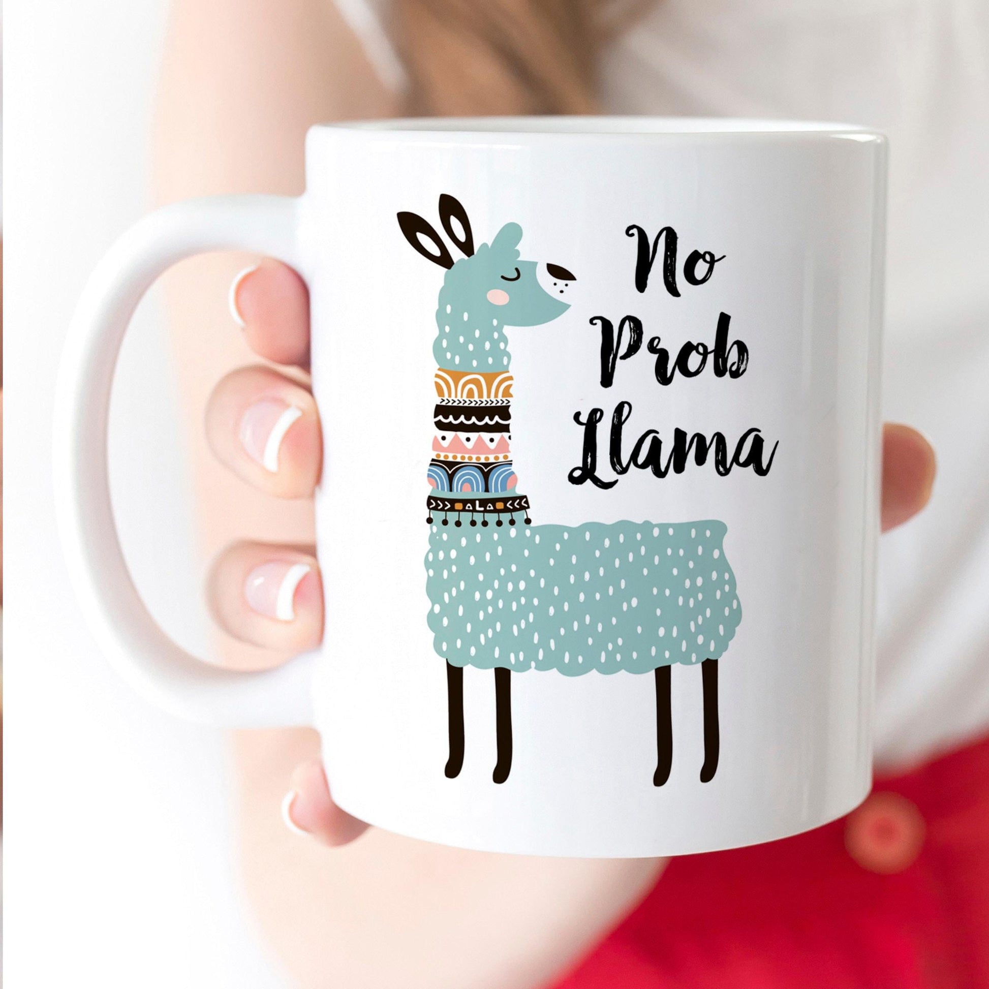 Llama Coffee Mug – Cute Ceramic Cup With Playful Llama Design, Dishwasher Safe Joyful Moose