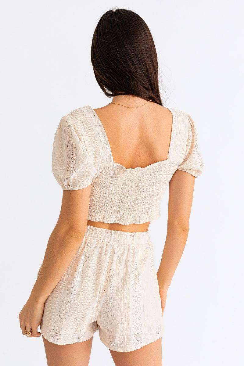 Katy's Smocked Crop Top Wild Cactus Boutique