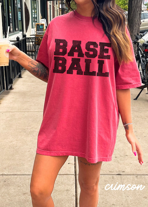 *BASEBALL University Tee *12 Colors (S-4X) Chloe Vs Tank The Boutique