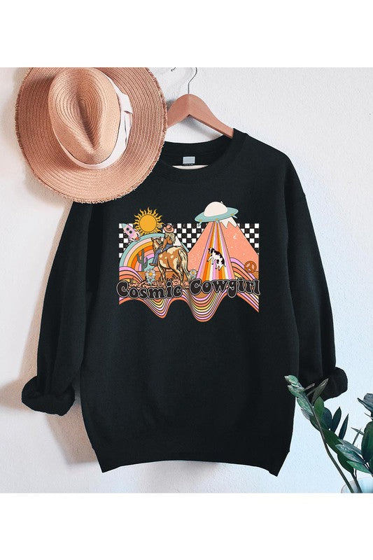 Cosmic Cowgirl Sweatshirt Wild Cactus Boutique