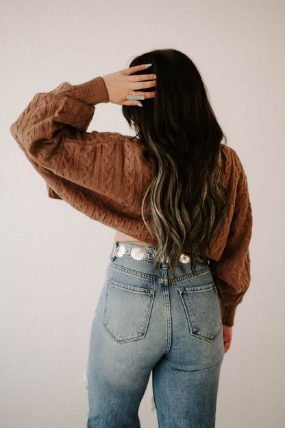 Kimber's Fall Boho Crop Sweater Wild Cactus Boutique