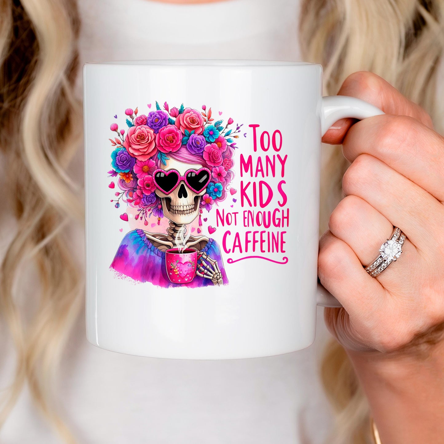 Funny Coffee Mug – Colorful Ceramic Tea Cup with Vibrant Floral Crown Design Joyful Moose