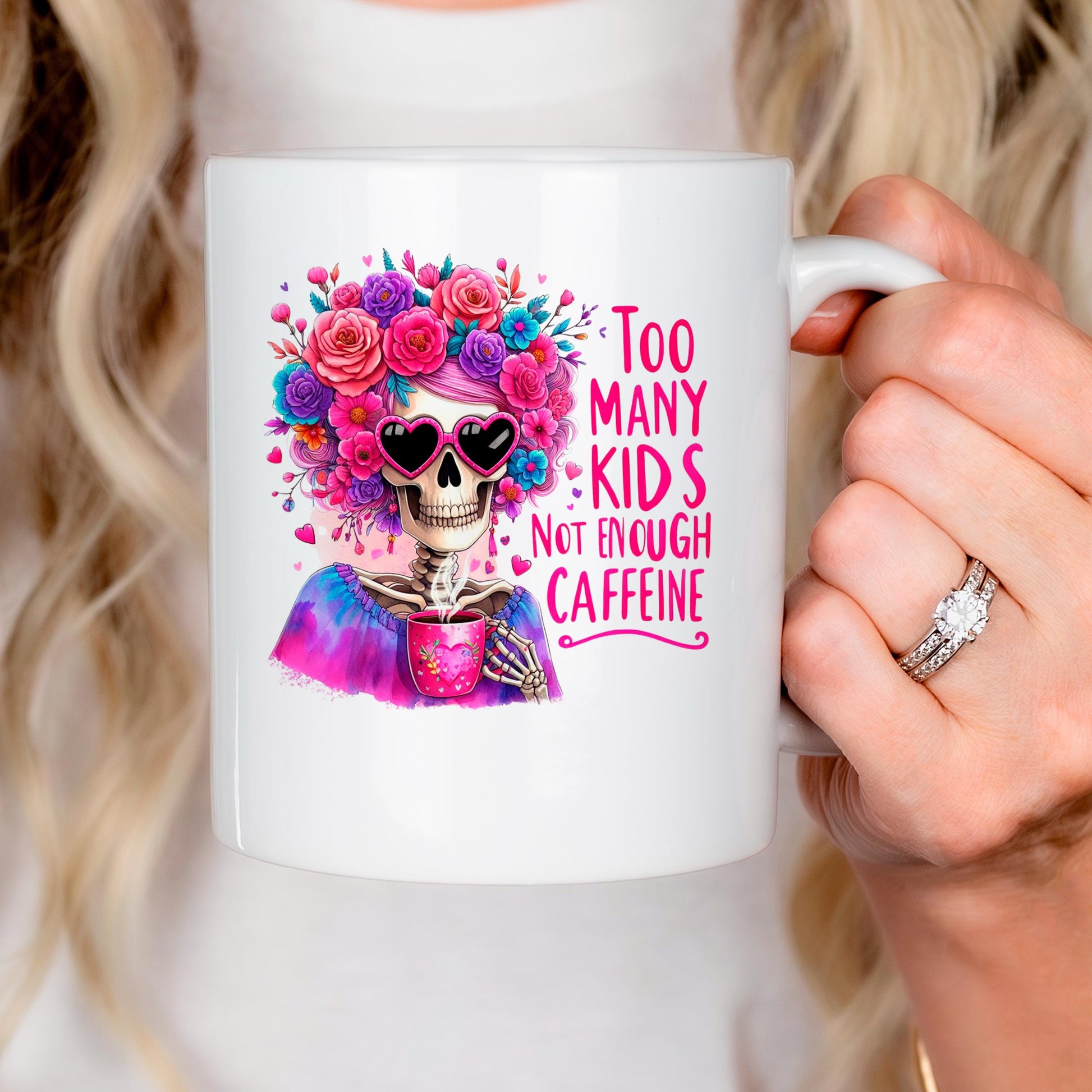 Funny Coffee Mug – Colorful Ceramic Tea Cup with Vibrant Floral Crown Design Joyful Moose